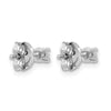 14k White Gold 1/6 carat Lab Grown Diamond VS/SI+ G+ Round Complete Four Prong Heavyweight Stud Earrings