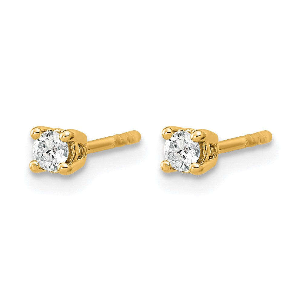 14k 1/6 carat Lab Grown Diamond VS/SI+ G+ Round Complete Four Prong Heavyweight Stud Earrings