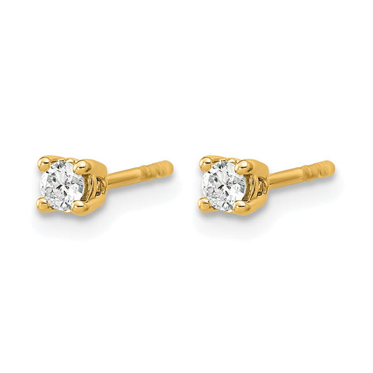 14k 1/6 carat Lab Grown Diamond VS/SI+ G+ Round Complete Four Prong Heavyweight Stud Earrings