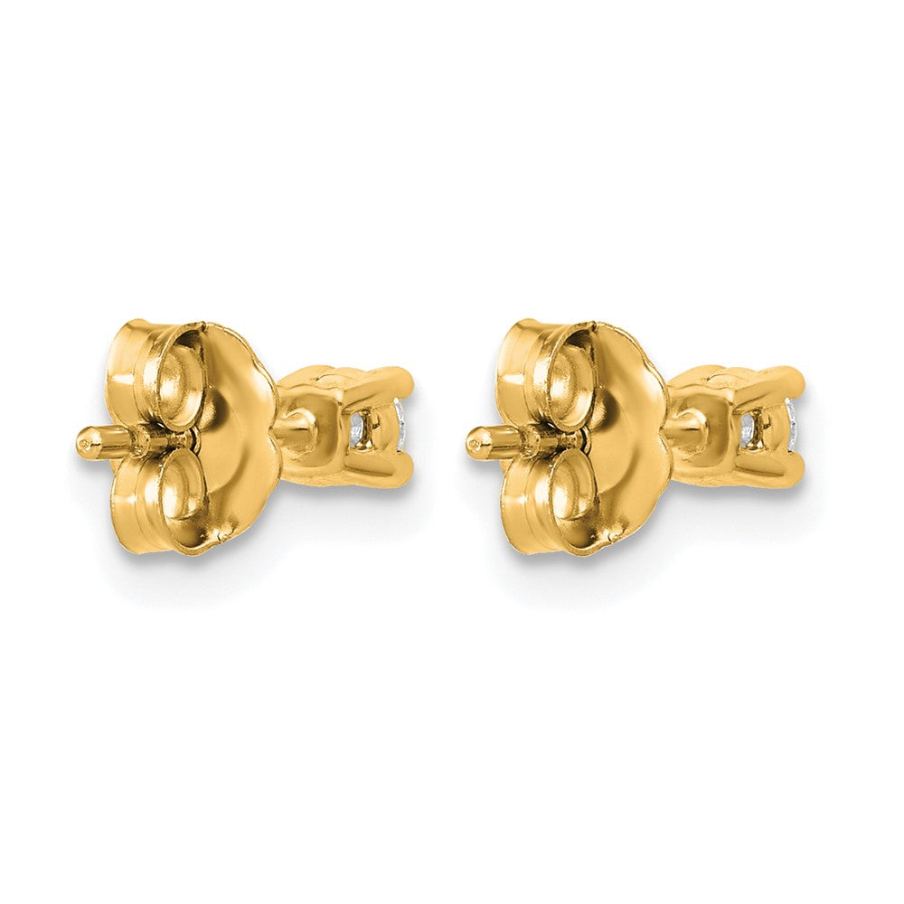 14k 1/6 carat Lab Grown Diamond VS+ F+ Round Complete Four Prong Heavyweight Stud Earrings