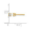 14k 1/6 carat Lab Grown Diamond VS+ F+ Round Complete Four Prong Heavyweight Stud Earrings