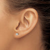 14k White Gold 1/5 carat Certified Lab Grown Diamond VS+ F+ Round Complete Four Prong Heavyweight Stud Earrings