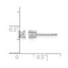 14k White Gold 1/5 carat Certified Lab Grown Diamond VS+ F+ Round Complete Four Prong Heavyweight Stud Earrings