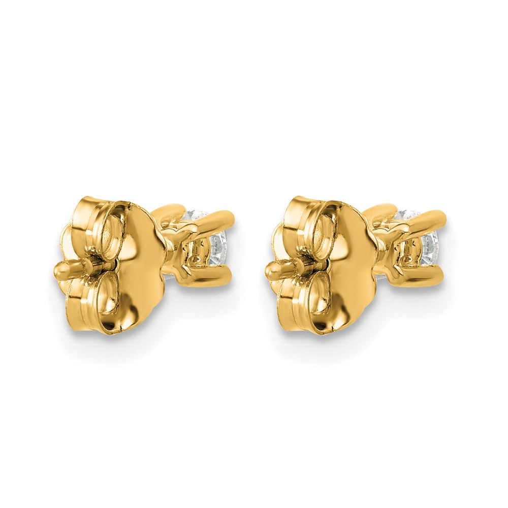 14k 1/5 carat Lab Grown Diamond VS/SI+ G+ Round Complete Four Prong Heavyweight Stud Earrings