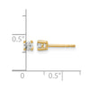 14k 1/5 carat Lab Grown Diamond VS/SI+ G+ Round Complete Four Prong Heavyweight Stud Earrings