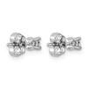 14k White Gold 1/4 carat Lab Grown Diamond VS+ F+ Round Complete Four Prong Heavyweight Stud Earrings