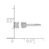 14k White Gold 1/4 carat Lab Grown Diamond VS+ F+ Round Complete Four Prong Heavyweight Stud Earrings