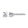 10k White Gold Round 4-Prong .25 carat Diamond Stud Earrings