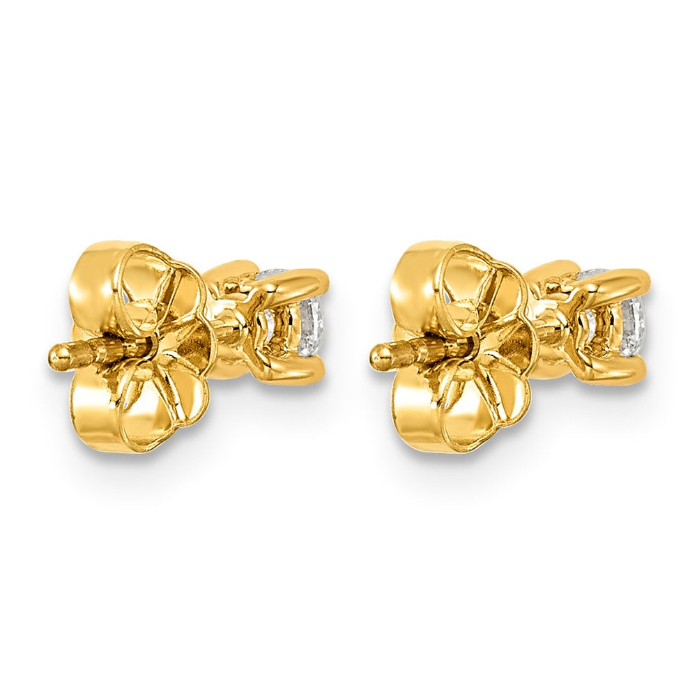 14k 1/4 carat Certified Lab Grown Diamond VS+ F+ Round Complete Four Prong Heavyweight Stud Earrings