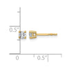 14k 1/4 carat Lab Grown Diamond VS/SI+ G+ Round Complete Four Prong Heavyweight Stud Earrings