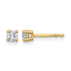 14k 1/4 carat Lab Grown Diamond VS/SI+ G+ Round Complete Four Prong Heavyweight Stud Earrings