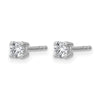 14k White Gold 1/3 carat Lab Grown Diamond VS/SI+ G+ Round Complete Four Prong Heavyweight Stud Earrings