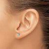 14k White Gold 1/3 carat Lab Grown Diamond VS/SI+ G+ Round Complete Four Prong Heavyweight Stud Earrings