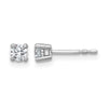 10k White Gold Round 4-Prong .33 carat Diamond Stud Earrings