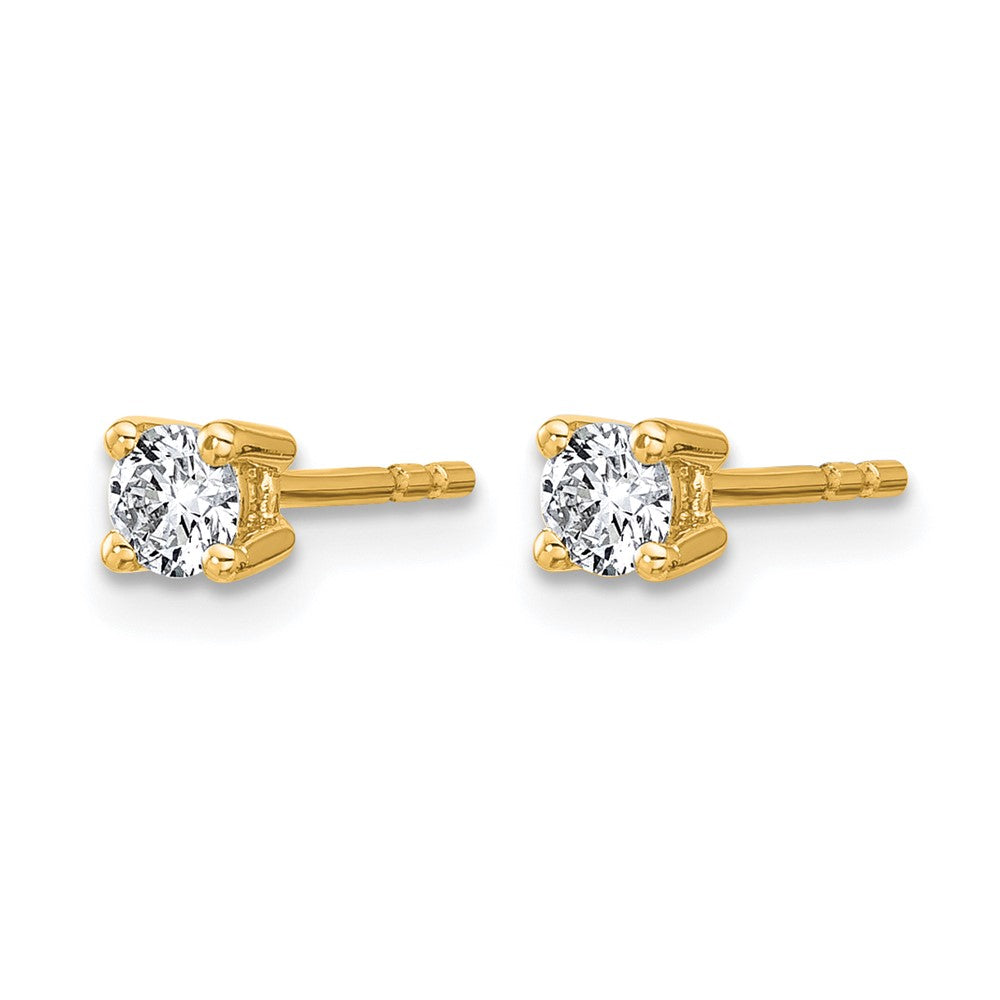 14k 1/3 carat Lab Grown Diamond VS+ F+ Round Complete Four Prong Heavyweight Stud Earrings