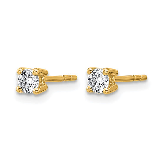 14k 1/3 carat Lab Grown Diamond VS/SI+ G+ Round Complete Four Prong Heavyweight Stud Earrings