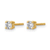 14k 1/3 carat Lab Grown Diamond VS/SI+ G+ Round Complete Four Prong Heavyweight Stud Earrings