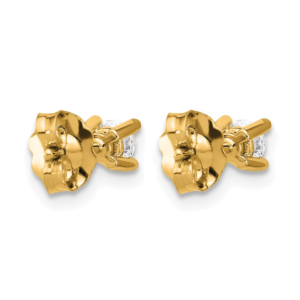 14k 1/3 carat Lab Grown Diamond VS/SI+ G+ Round Complete Four Prong Heavyweight Stud Earrings