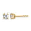14k 1/3 carat Certified Lab Grown Diamond VS/SI+ G+ Round Complete Four Prong Heavyweight Stud Earrings