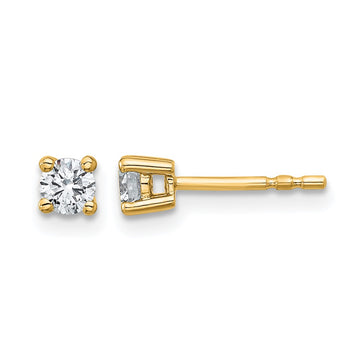 14k 1/3 carat Lab Grown Diamond VS+ F+ Round Complete Four Prong Heavyweight Stud Earrings