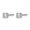 14k White Gold 3/8 ctw Lab Grown Diamond VS/SI+ G+ Round 4 Prong Heavy Wt. Stud Earrings