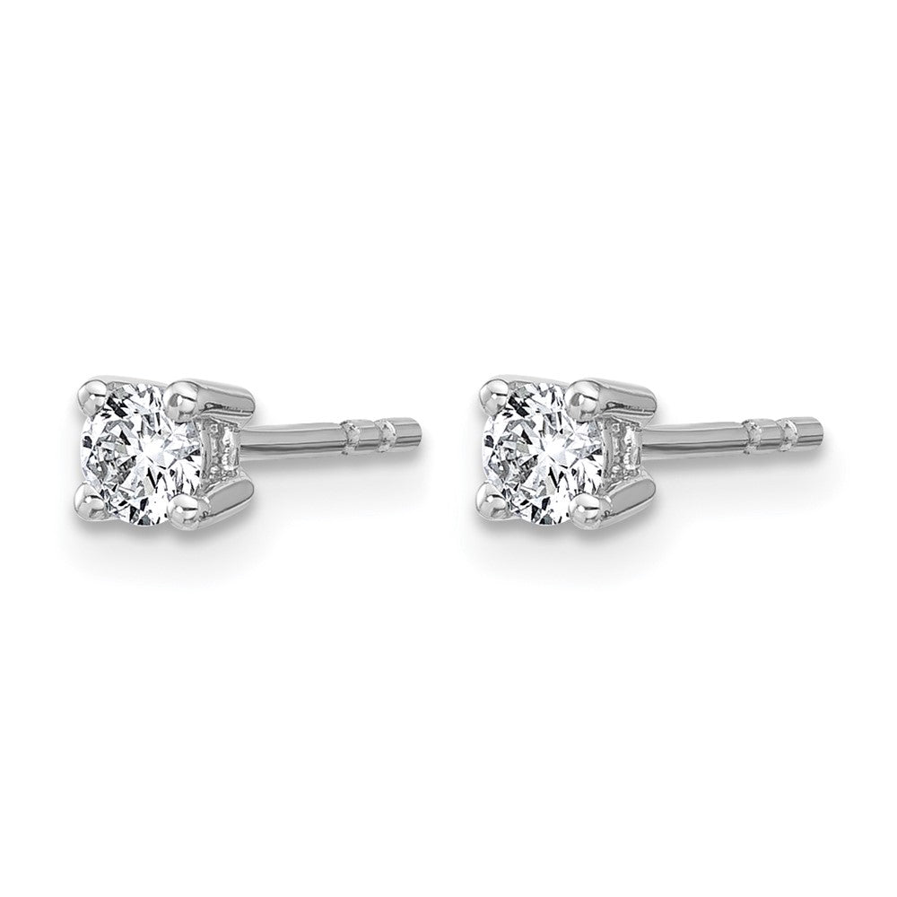 14k White Gold 3/8 ctw Lab Grown Diamond VS/SI+ G+ Round 4 Prong Heavy Wt. Stud Earrings