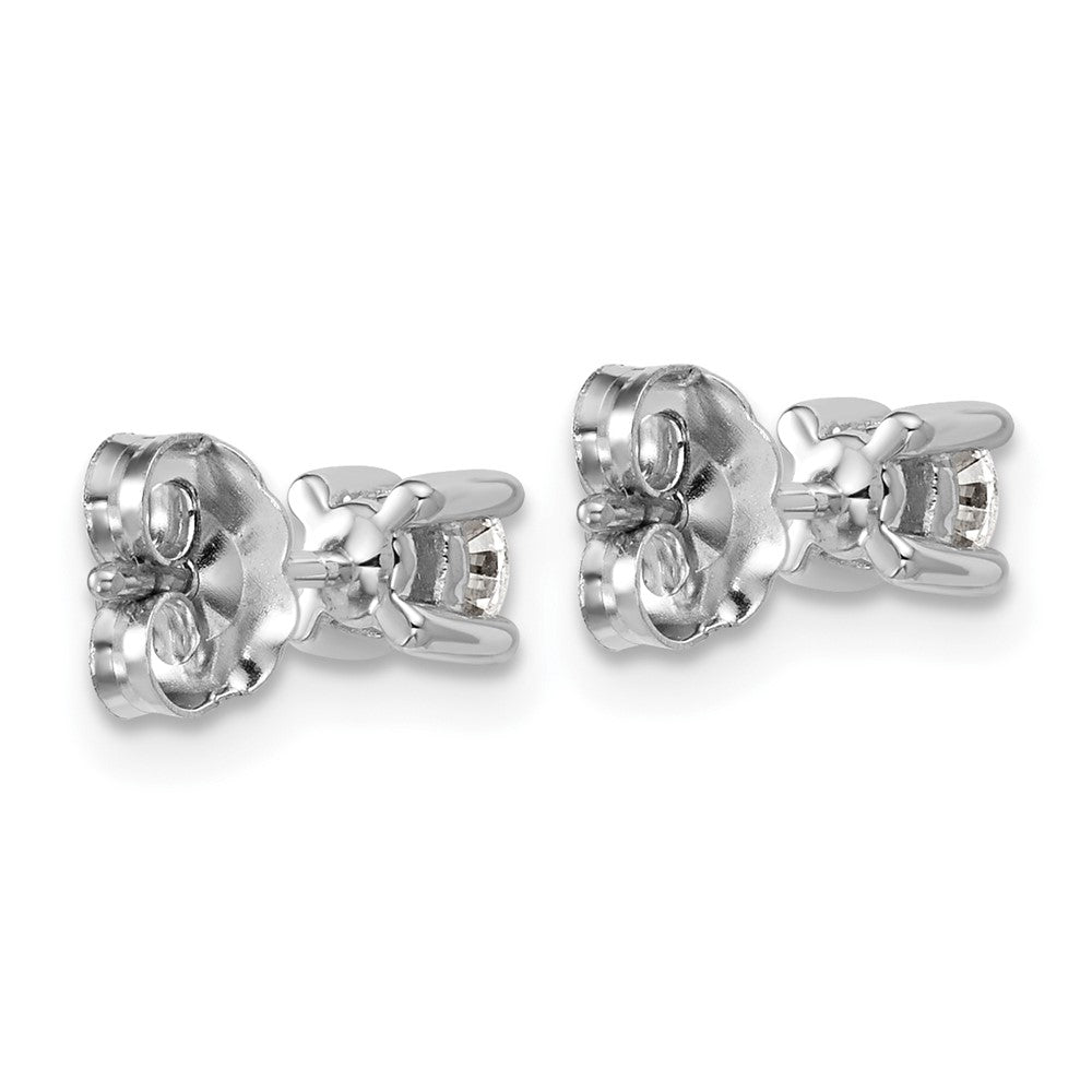 14k White Gold 3/8 ctw Lab Grown Diamond VS/SI+ G+ Round 4 Prong Heavy Wt. Stud Earrings