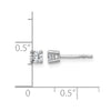 14k White Gold 3/8 ctw Lab Grown Diamond VS/SI+ G+ Round 4 Prong Heavy Wt. Stud Earrings
