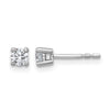 14k White Gold 3/8 ctw Lab Grown Diamond VS/SI+ G+ Round 4 Prong Heavy Wt. Stud Earrings