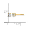 14k Yellow Gold 3/8 ctw Lab Grown Diamond VS+ F+ Round 4 Prong Heavy Wt. Stud Earrings