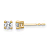 14k Yellow Gold 3/8 ctw Lab Grown Diamond VS/SI+ G+ Round 4 Prong Heavy Wt. Stud Earrings