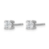 10k White Gold Round 4-Prong .50 carat Diamond Stud Earrings