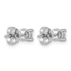 14k White Gold 1/2 carat Lab Grown Diamond VS+ F+ Round Complete Four Prong Heavyweight Stud Earrings