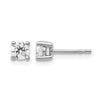 10k White Gold Round 4-Prong .50 carat Diamond Stud Earrings