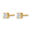 14k 1/2 carat Certified Lab Grown Diamond VS/SI+ G+ Round Complete Four Prong Heavyweight Stud Earrings
