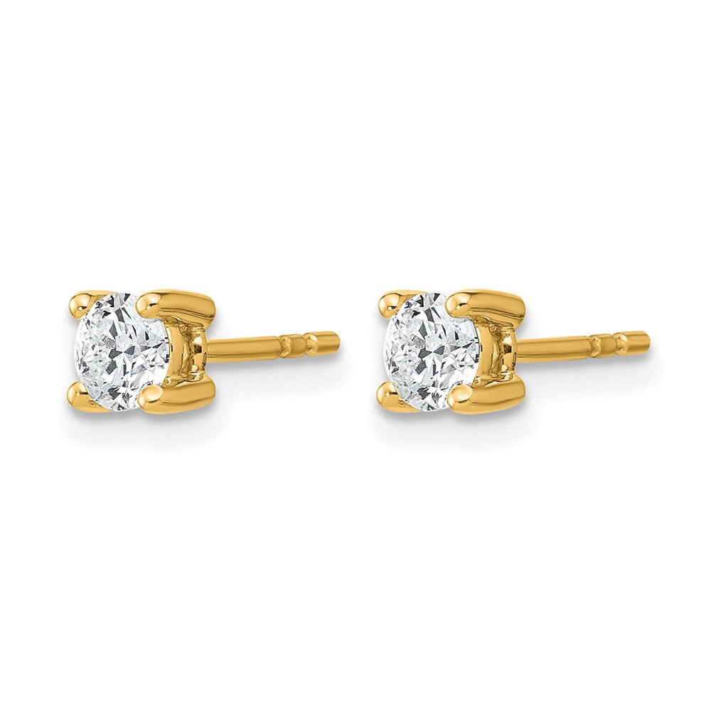 14k 1/2 carat Lab Grown Diamond VS/SI+ G+ Round Complete Four Prong Heavyweight Stud Earrings