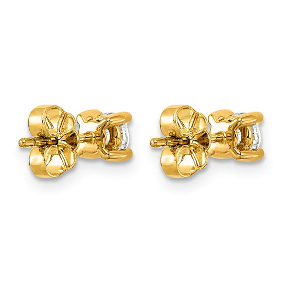14k 1/2 carat Lab Grown Diamond VS/SI+ G+ Round Complete Four Prong Heavyweight Stud Earrings