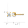 14k 1/2 carat Certified Lab Grown Diamond VS/SI+ G+ Round Complete Four Prong Heavyweight Stud Earrings
