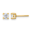 14k 1/2 carat Certified Lab Grown Diamond VS/SI+ G+ Round Complete Four Prong Heavyweight Stud Earrings