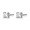 14k White Gold 5/8 carat Certified Lab Grown Diamond VS+ F+ Round Complete Four Prong Heavyweight Stud Earrings