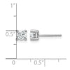 14k White Gold 5/8 carat Lab Grown Diamond VS+ F+ Round Complete Four Prong Heavyweight Stud Earrings