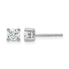 14k White Gold 5/8 carat Lab Grown Diamond VS+ F+ Round Complete Four Prong Heavyweight Stud Earrings