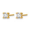 14k 5/8 carat Lab Grown Diamond VS+ F+ Round Complete Four Prong Heavyweight Stud Earrings