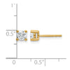 14k 5/8 carat Lab Grown Diamond VS+ F+ Round Complete Four Prong Heavyweight Stud Earrings