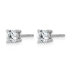 14k White Gold 3/4 carat Certified Lab Grown Diamond VS+ F+ Round Complete Four Prong Heavyweight Stud Earrings