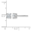 14k White Gold 3/4 carat Certified Lab Grown Diamond VS+ F+ Round Complete Four Prong Heavyweight Stud Earrings