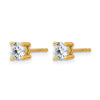 14k 3/4 carat Lab Grown Diamond VS/SI+ G+ Round Complete Four Prong Heavyweight Stud Earrings