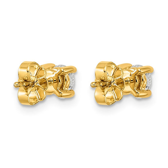 14k 3/4 carat Certified Lab Grown Diamond VS/SI+ G+ Round Complete Four Prong Heavyweight Stud Earrings