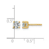 14k 3/4 carat Lab Grown Diamond VS/SI+ G+ Round Complete Four Prong Heavyweight Stud Earrings