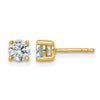 14k 3/4 carat Lab Grown Diamond VS/SI+ G+ Round Complete Four Prong Heavyweight Stud Earrings